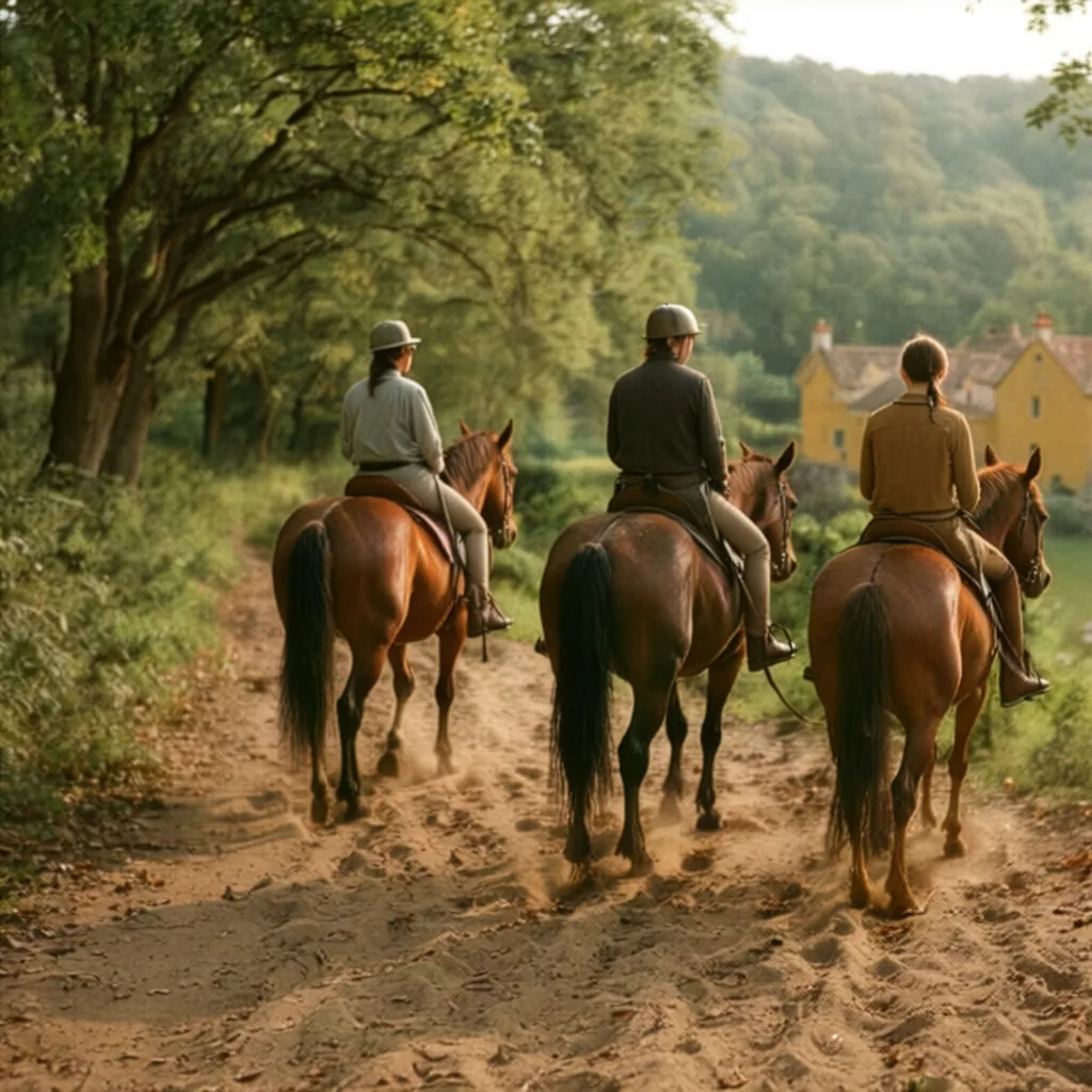 Balade à cheval en Dordogne, autour de Saint-Estèphe